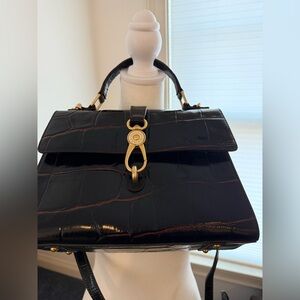 Dooney& Bourke Crocodile-Embossed Small Briefcase with strap